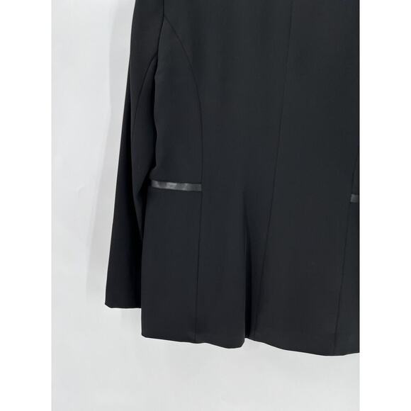Mary McFadden Vintage Blazer Womens 12 Black Button Silver Clasp Closure Jacket - Picture 10 of 16